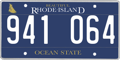 RI license plate 941064