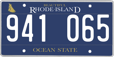 RI license plate 941065