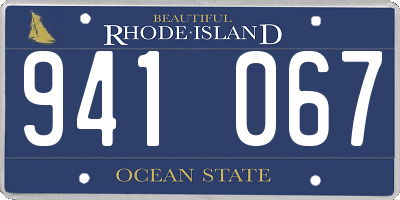 RI license plate 941067