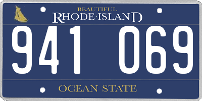 RI license plate 941069