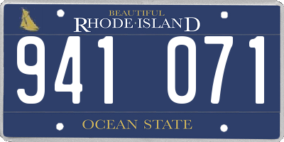 RI license plate 941071
