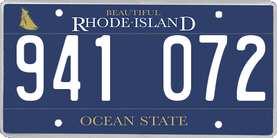 RI license plate 941072