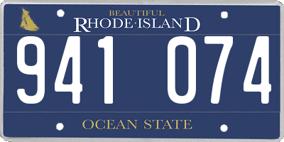 RI license plate 941074
