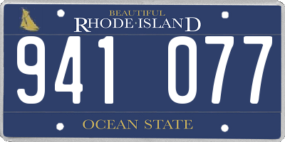RI license plate 941077