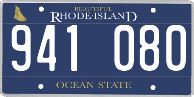 RI license plate 941080