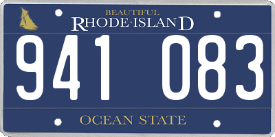 RI license plate 941083