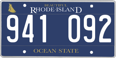 RI license plate 941092