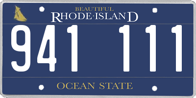 RI license plate 941111