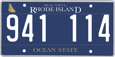 RI license plate 941114
