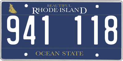 RI license plate 941118