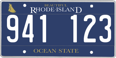 RI license plate 941123