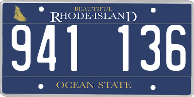 RI license plate 941136