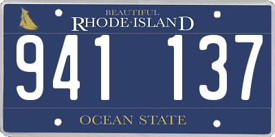 RI license plate 941137