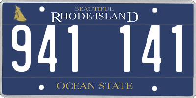 RI license plate 941141