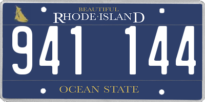 RI license plate 941144