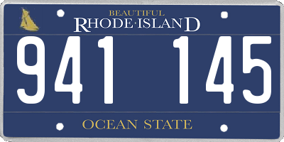 RI license plate 941145