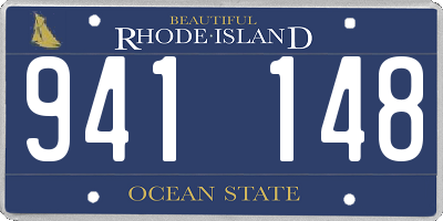 RI license plate 941148