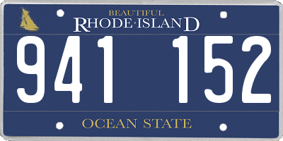 RI license plate 941152