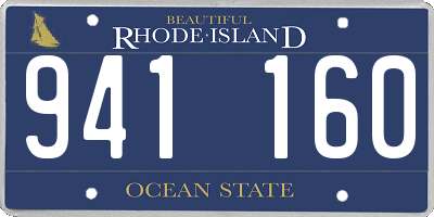 RI license plate 941160