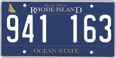 RI license plate 941163