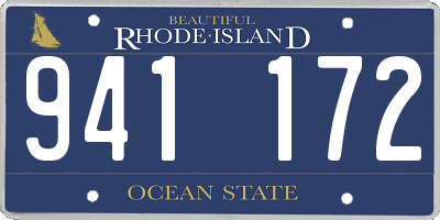 RI license plate 941172