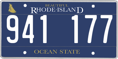 RI license plate 941177
