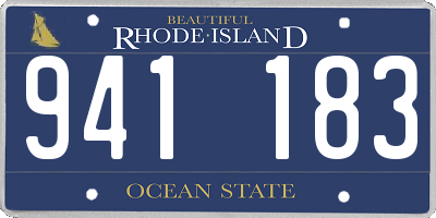 RI license plate 941183