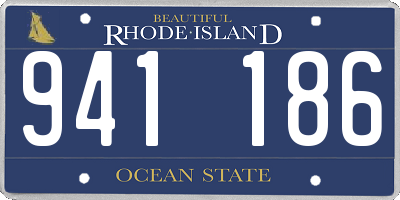 RI license plate 941186