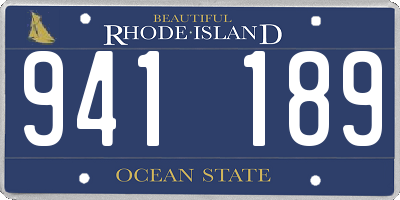 RI license plate 941189