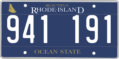 RI license plate 941191