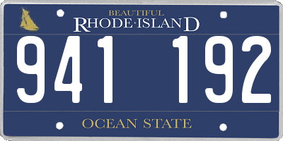 RI license plate 941192