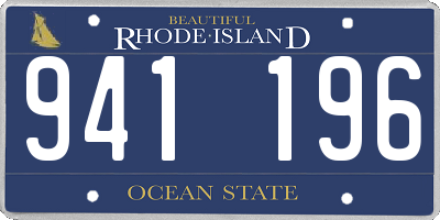 RI license plate 941196