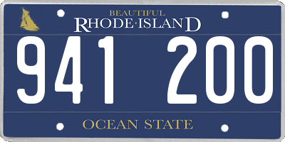 RI license plate 941200
