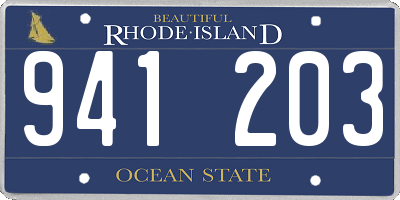 RI license plate 941203