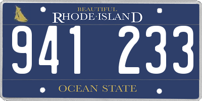 RI license plate 941233
