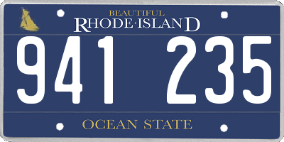 RI license plate 941235