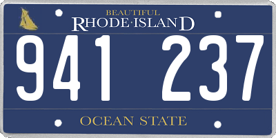 RI license plate 941237