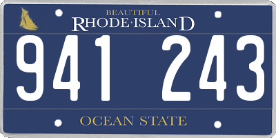 RI license plate 941243