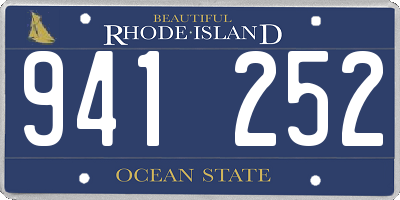 RI license plate 941252