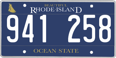 RI license plate 941258