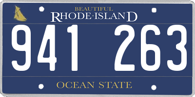 RI license plate 941263