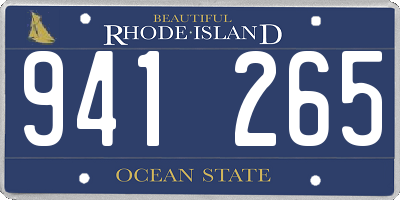 RI license plate 941265