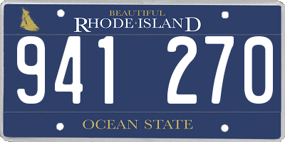 RI license plate 941270