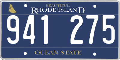 RI license plate 941275