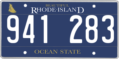RI license plate 941283