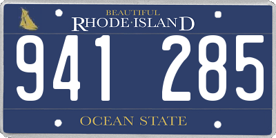 RI license plate 941285