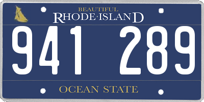 RI license plate 941289