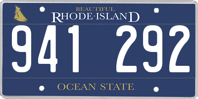 RI license plate 941292