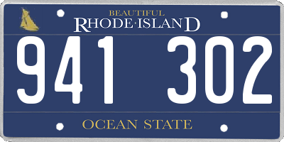 RI license plate 941302