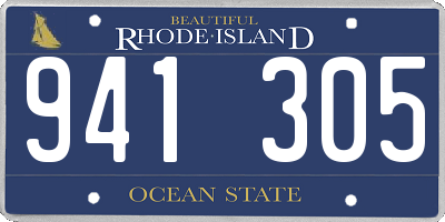 RI license plate 941305